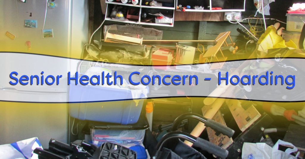 Senior Health Concern - Hoarding.
Room filled with items.