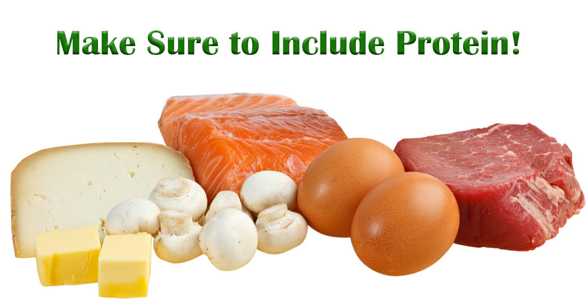 The Best Protein Sources to Include in a Healthy Diet. Picture of eggs, cheese, mushrooms, fish, and beff.